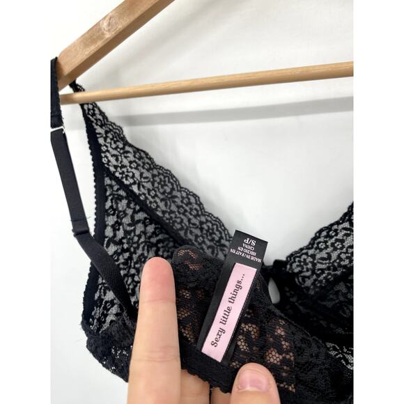 Victoria's Secret 2012 Black lace sheer mini Slip Dress - Picture 3 of 4